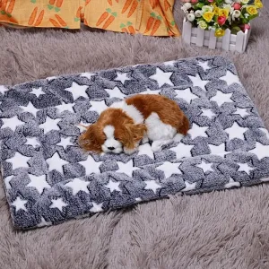 1pc Soft Dog Crate Mat Warm Dog Nest Winter Warm Thickened Dog Blanket Dog Bed Mat