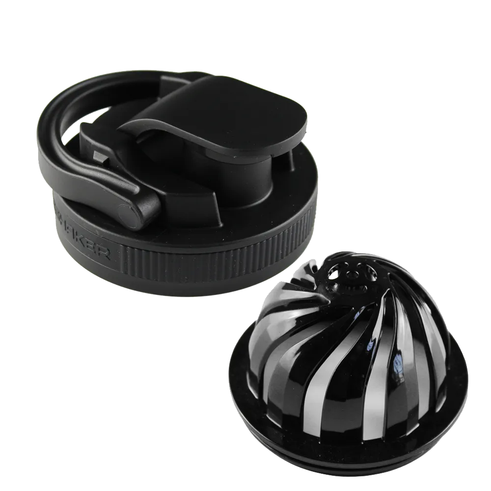 26oz Shaker Lid   Agitator Combo - Black Lid with Black Band