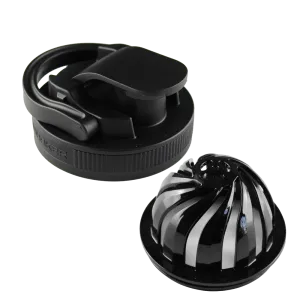 26oz Shaker Lid   Agitator Combo - Black Lid with Black Band