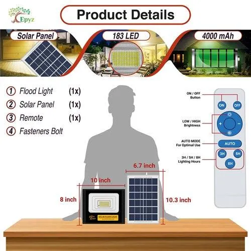 50 Watt Solar Flood Light (Warm Light)