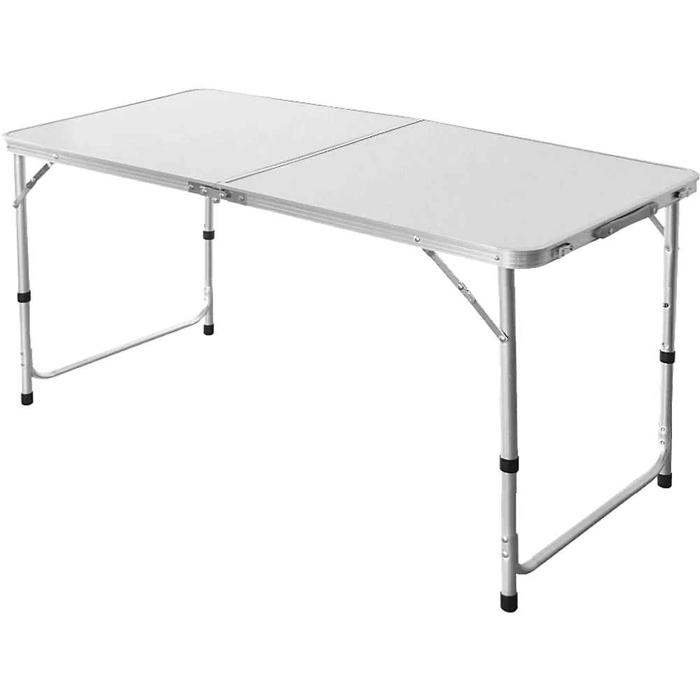 Adjustable Aluminium Folding Table, Portable, Indoor Outdoor, 120cm