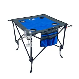 Adjustable Height Folding Wine Table Blue & Gray