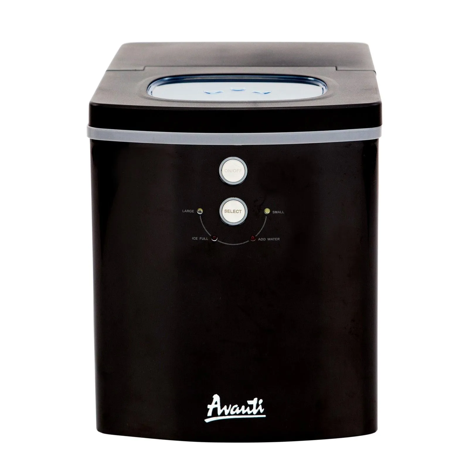 Avanti Portable Countertop Ice Maker - Black Stainless Steel / 33 lbs