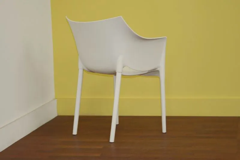 Baxton Studio White Molded Plastic Arm Chair