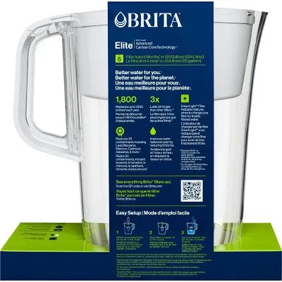 Brita Tahoe Pitcher with Elite Filter - White