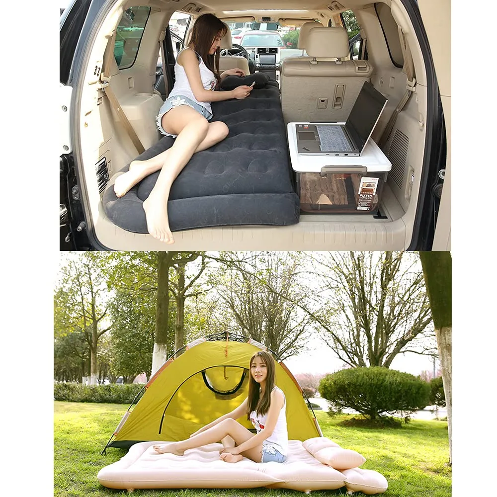 Car Bed Air Mattress Universal SUV Car Travel Slee g Pad Outdoor Cam g Mat(Grey) -Layfoo