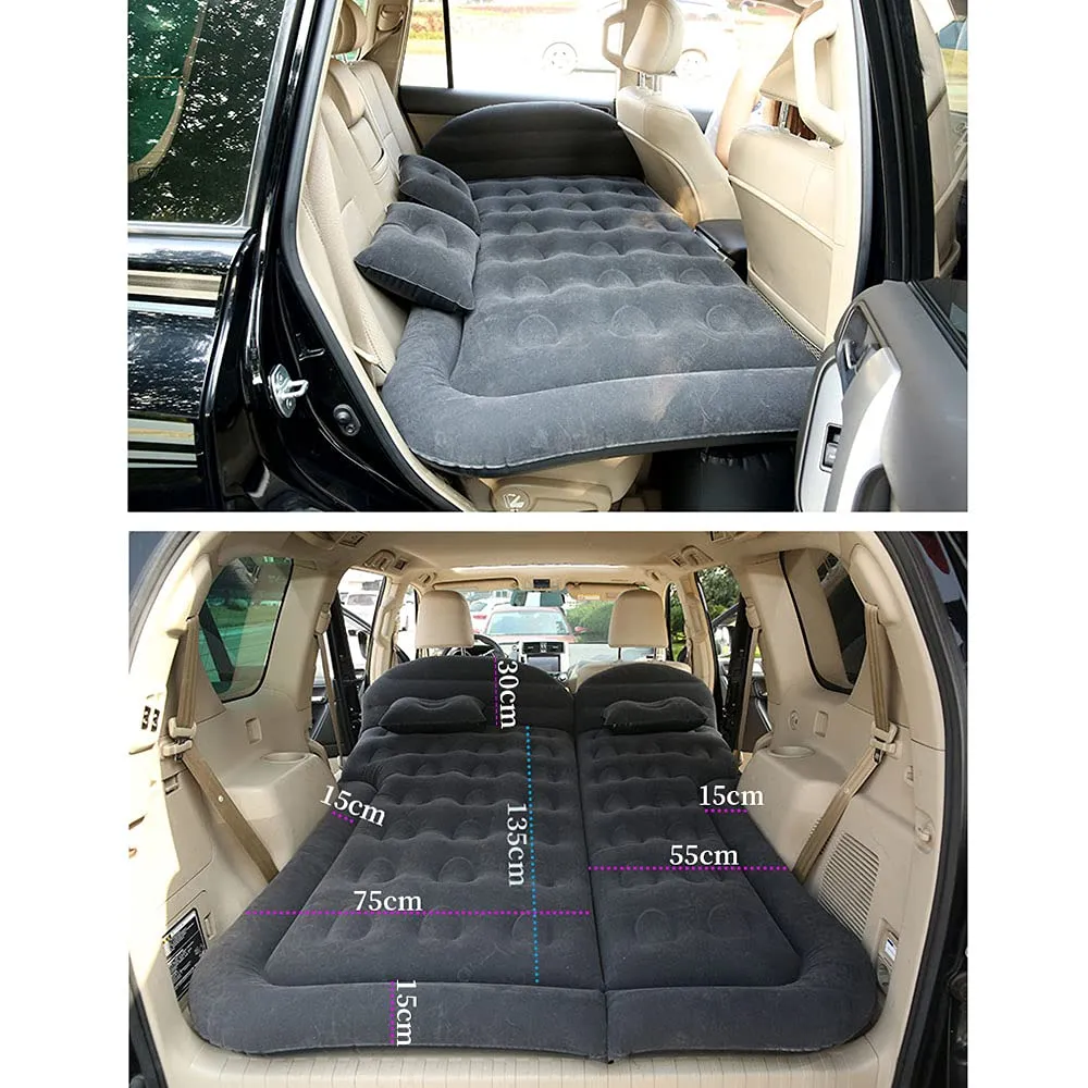 Car Bed Air Mattress Universal SUV Car Travel Slee g Pad Outdoor Cam g Mat(Grey) -Layfoo