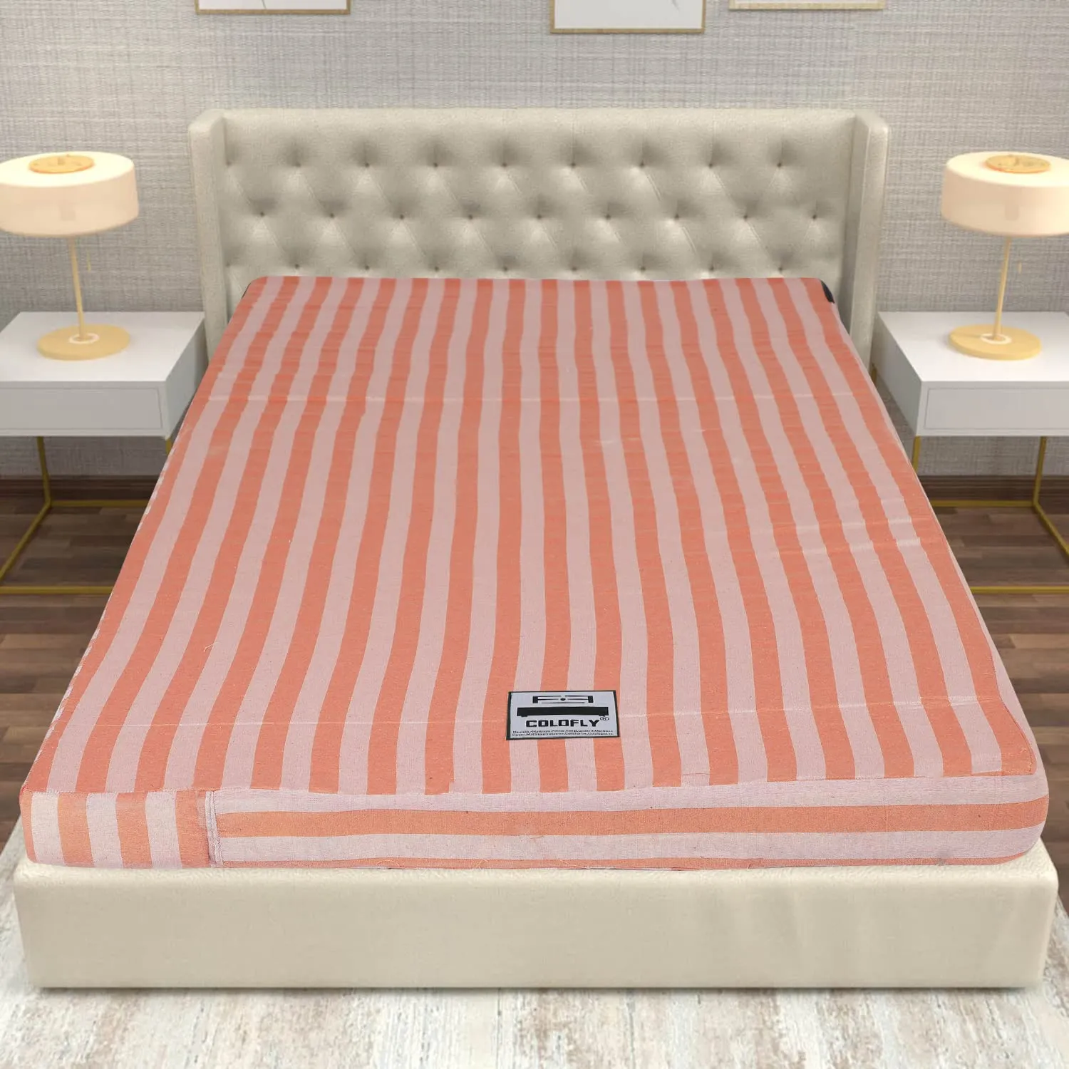 COLOFLY 72x35x2 Inch Pu Foam Single Bed Mattress, Orange