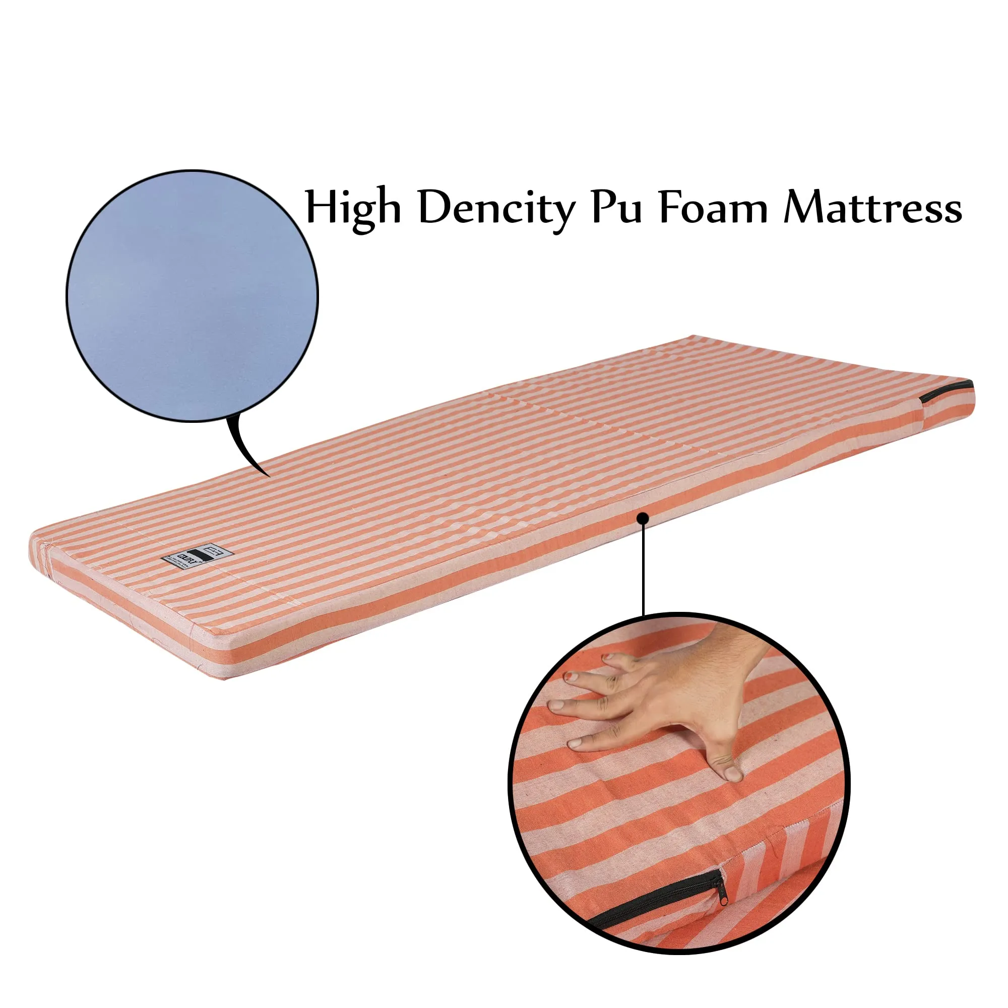 COLOFLY 72x35x2 Inch Pu Foam Single Bed Mattress, Orange