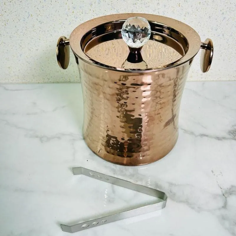 DIAMOND ICE BUCKET WITH TONGS