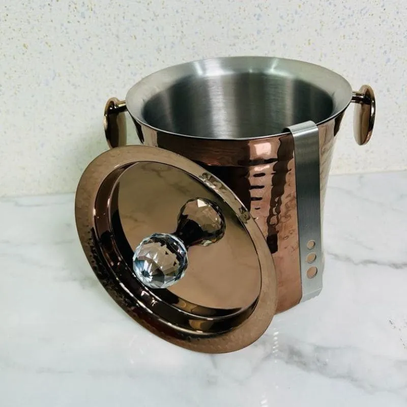 DIAMOND ICE BUCKET WITH TONGS