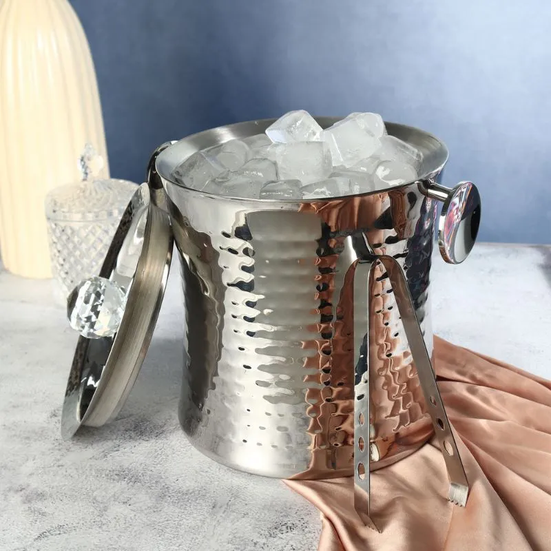 DIAMOND ICE BUCKET WITH TONGS