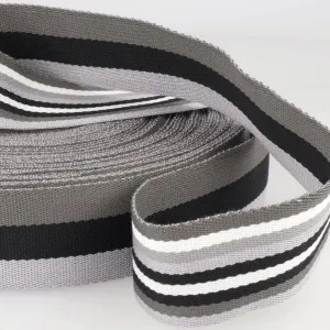 Double Sided Stripe Webbing : Greys