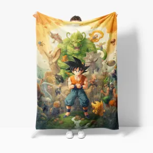 Dragon Ball Z Group Oversized Sherpa Blanket