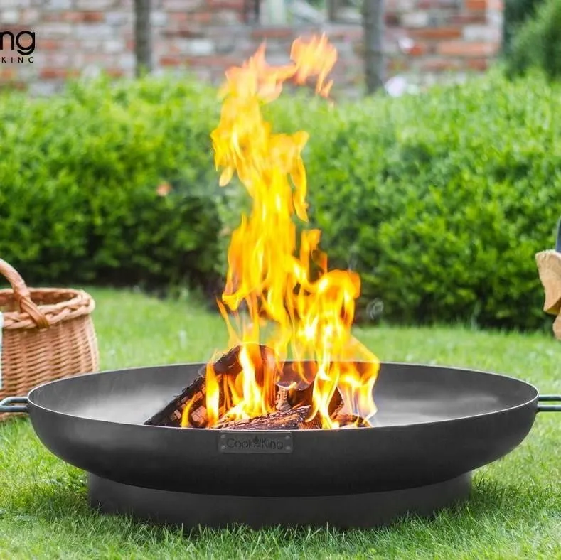 Dubai Fire Bowl Pit - Cook King Garden and Outdoor Patio Entertaining Portable Metal Round 80cm