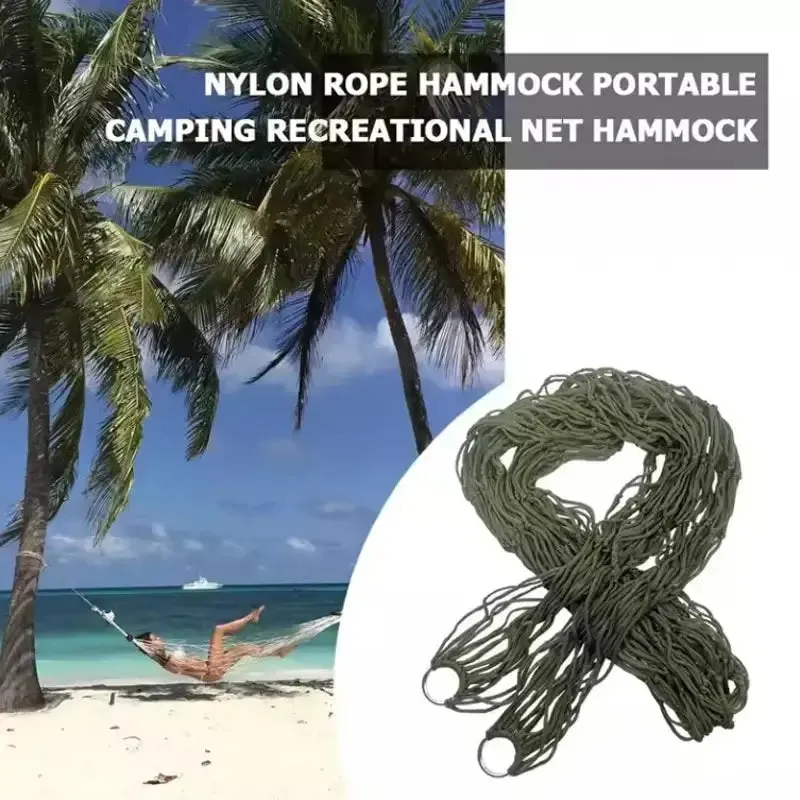 Garden Outdoor Thickened Nylon Rope Hammock Indoor Mesh Hammock