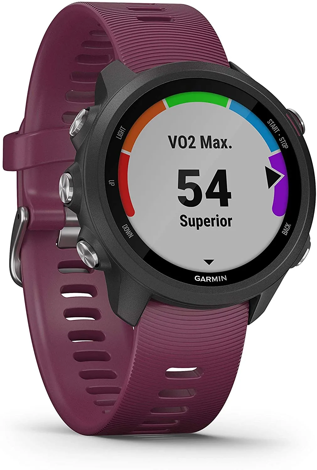 Garmin Forerunner 245 GPS Running Smartwatch (010-02120-01, Black/Red/White)