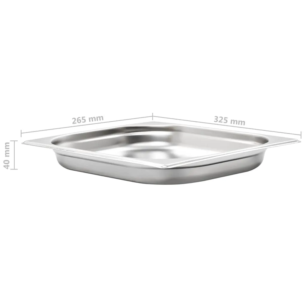 Gastronorm Containers 8 pcs GN 1/2 40 mm Stainless Steel