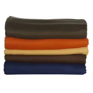 Goyal's® Plain Fleece Single Bed All Season Blankets Dohars 250TC - Pack of 5 (Dark 5)