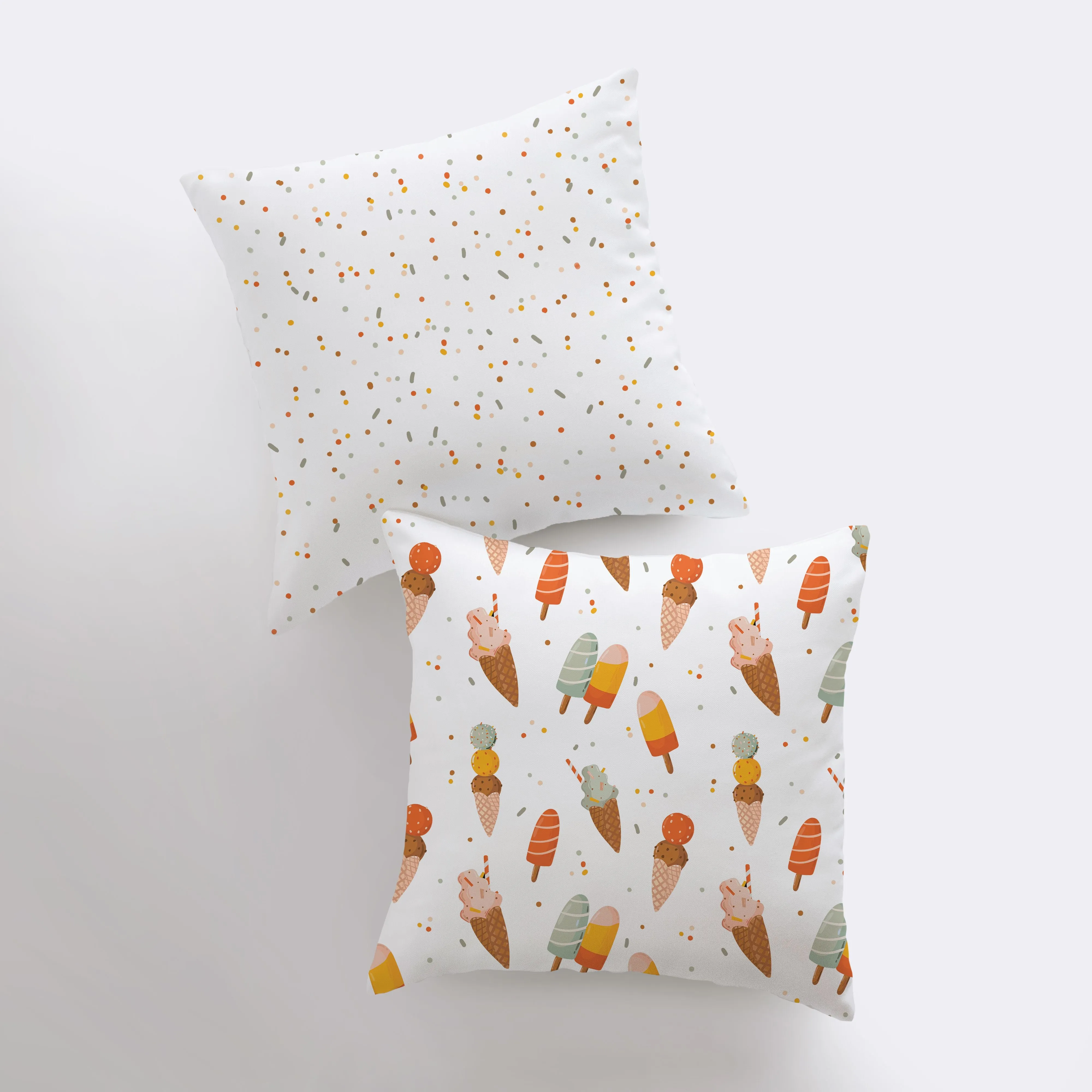 Ice Cream | Repeat Pattern | Summer | Sunshine | Pillow Cover | Beach Decor | Home Decor | Throw Pillows | Gift idea | Decorative Pillow