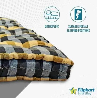 IMSMARTMART Soft Cotton Multicolour 6X3ft Mattress/Gadda 5 inch Single Cotton MattressSoft Cotton Multicolor Mattress Gadda Single Bed Ideal Travel, Home, Dabha, Hotel (L x W: 72 inch x 36 inch)