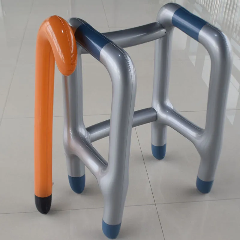 inflatable walker crutches Halloween Christmas handrail props for disabled people inflatable walker