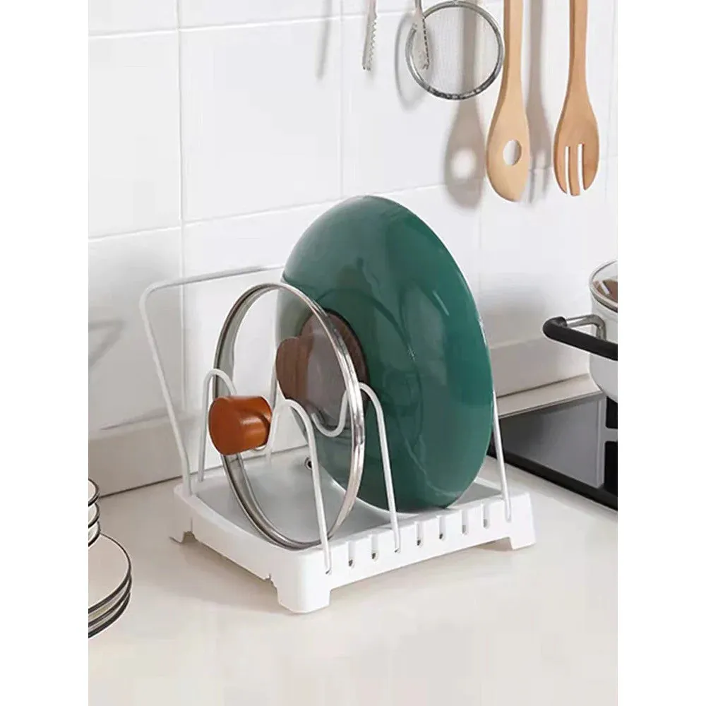 KITCHEN COOKWARE STORAGE RACK PAN LID ORGANIZER