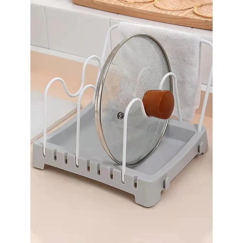 KITCHEN COOKWARE STORAGE RACK PAN LID ORGANIZER