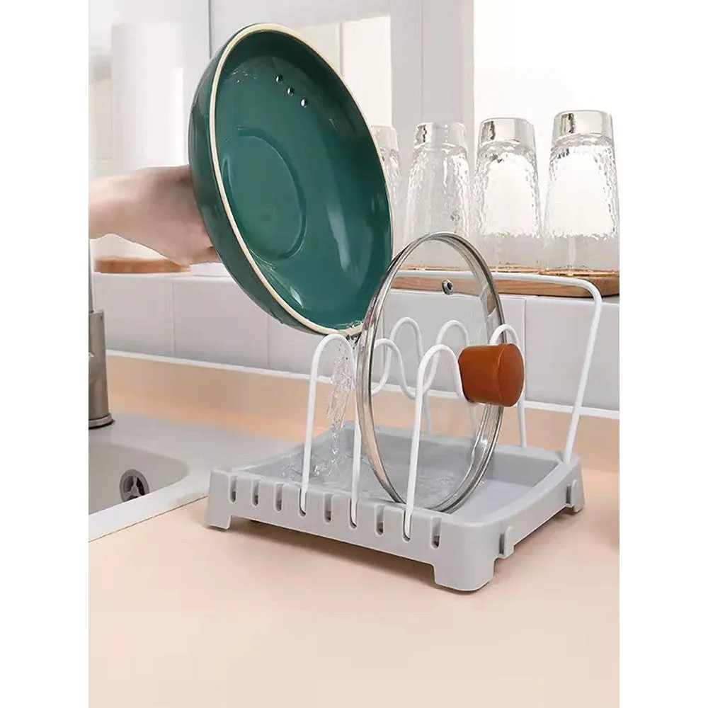 KITCHEN COOKWARE STORAGE RACK PAN LID ORGANIZER