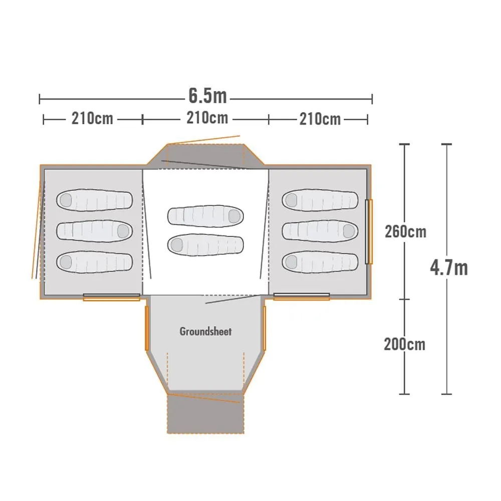 Kiwi Camping Takahe 8 Dome Tent