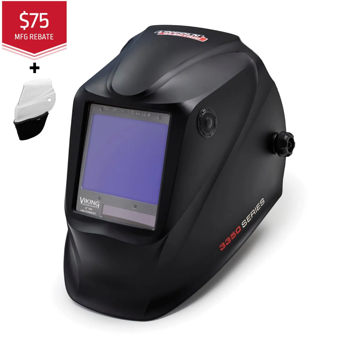 Lincoln Viking 3350 Series Black Auto Darkening Welding Helmet (K3034-4)