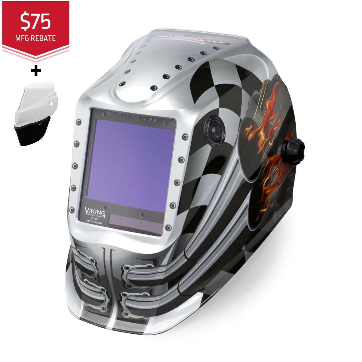 Lincoln Viking 3350 Series Motorhead Auto Darkening Welding Helmet (K3100-4)