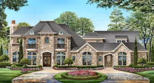 Luxurious European style Home plan with spacious interiors and elegant features!