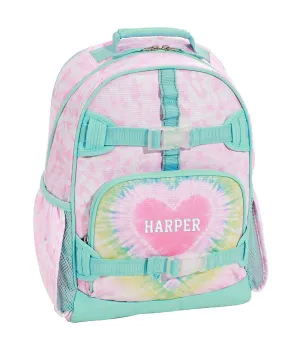 Mackenzie Pink Heart Tie-Dye Backpacks - Large