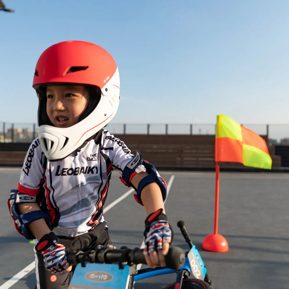 Micro Helmet Racing- White/Red