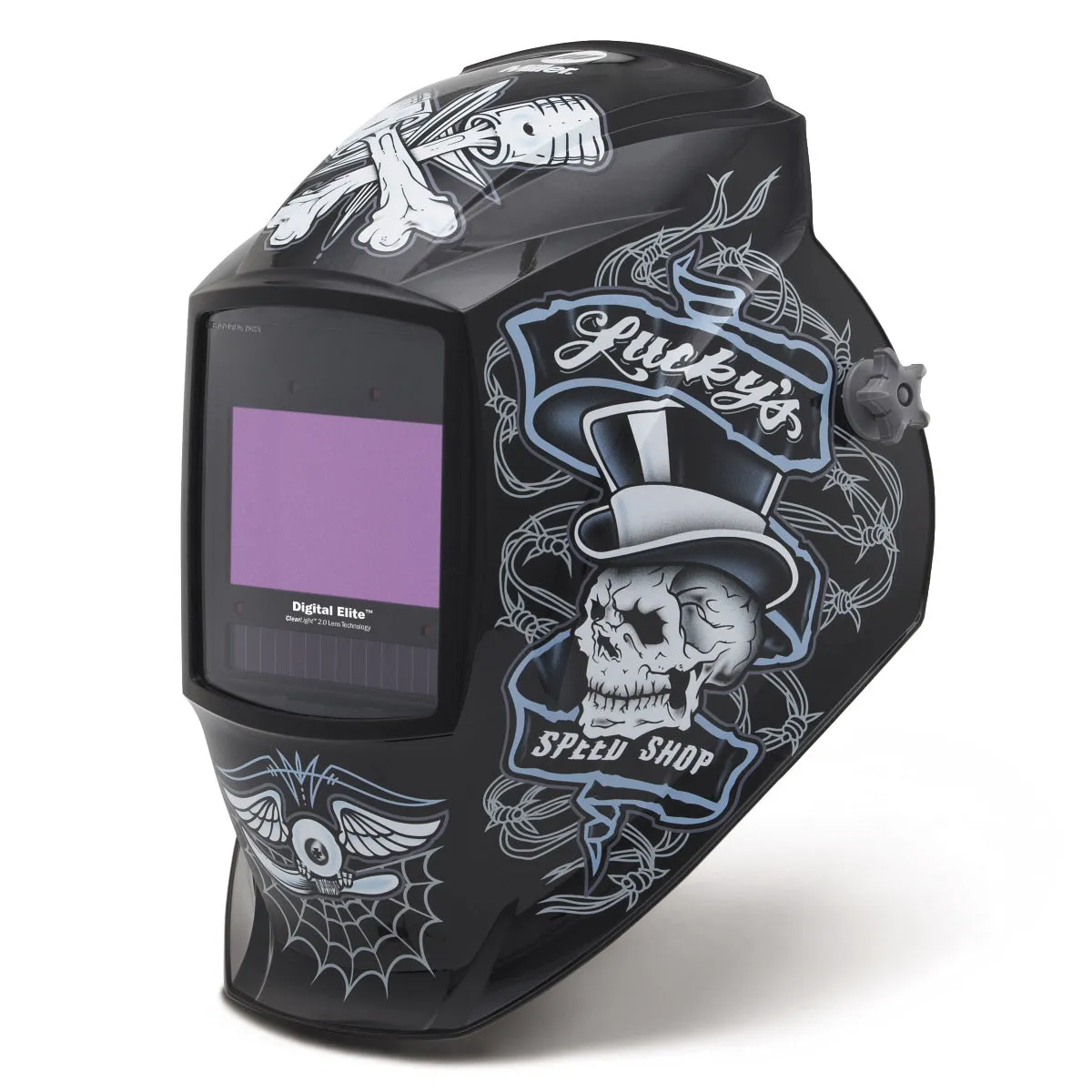 Miller Lucky's Speed Shop Digital Elite Auto Darkening Welding Helmet with ClearLight 2.0 Lens (289756)