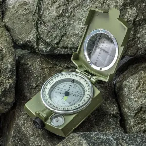 MLC1 Professional Military Lensatic Sighting Metal Compass with Carrying Pouch Stealth Angel Survival