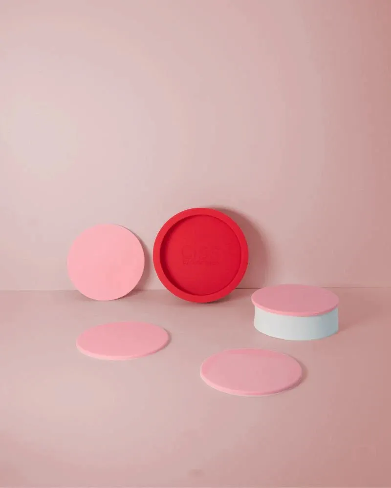 Porter Green Ciss Silicone Coasters - Cherry   Blush