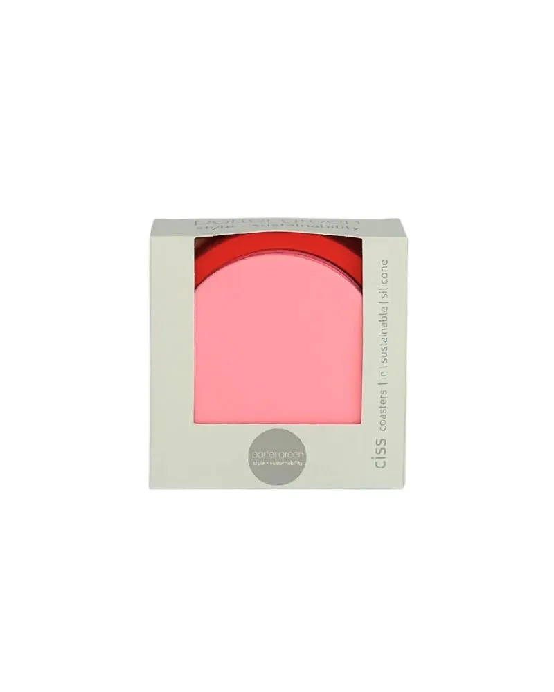 Porter Green Ciss Silicone Coasters - Cherry   Blush