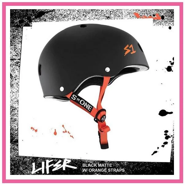 S1 Lifer Helmet Matte Black/Orange - Certified