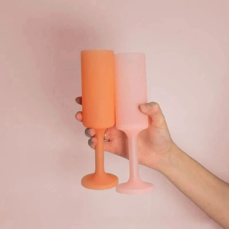 Seff Peach & Petal Silicone Champagne Flute