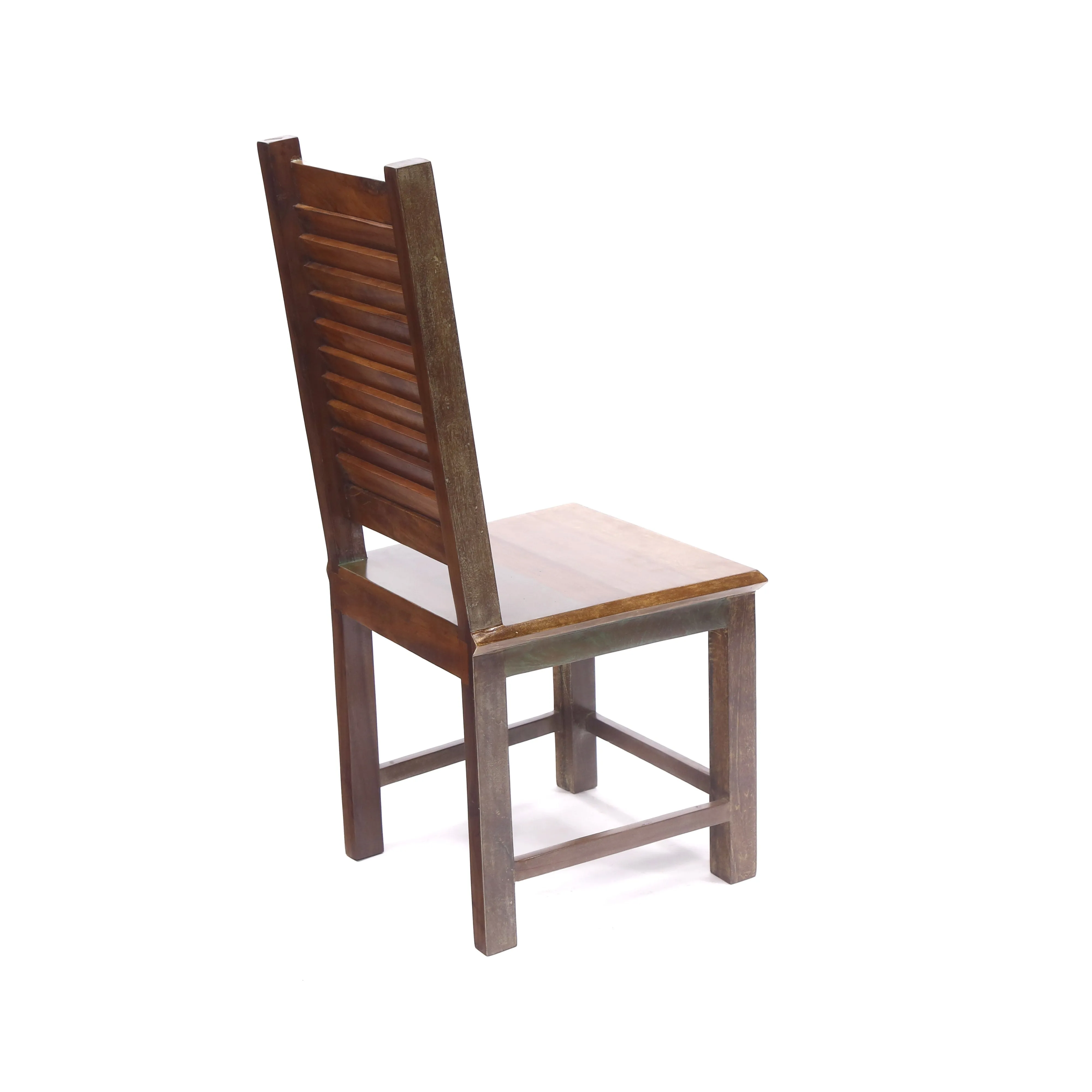 (Set of 2) Shutter Back old colour Wood Chair