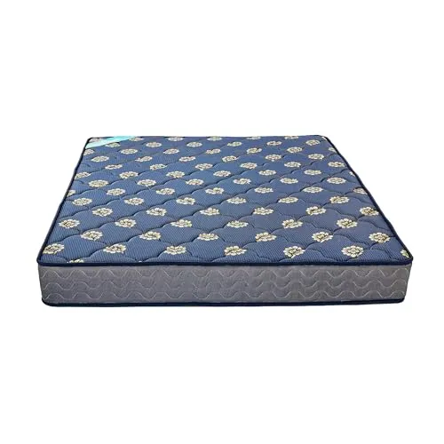 Skyfoam Spring Mattress Double Bed, Multi-Layer Soft PU Foam Mattress, 6 Inch Bed Mattress, Soft & Bouncy | 5 Year Warranty (78x48x06 Inches, Blue)