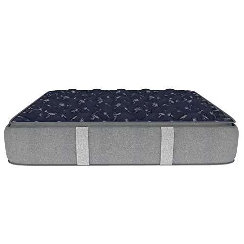 SLEEPSPA BY COIRFIT Euphoria Normal Top 10 Inch Queen Size Bonnell Spring Mattress with 6 year Warranty | Orthopedic Pro - Doctor Recommended | Pressure Relieving | PU Foam for Support (Blue,78X60X10)