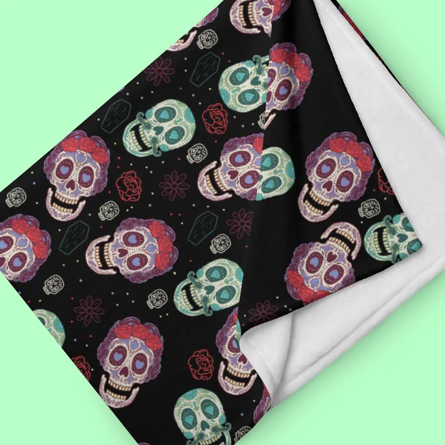 Sugar Skulls Throw Blanket