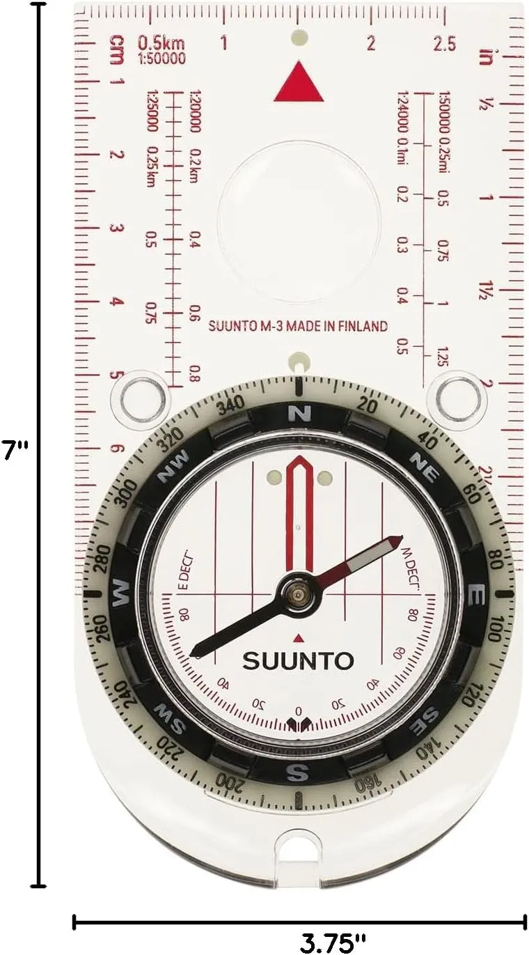 Suunto M-3 NH Compass, Advanced Features for Navigation, Luminecent Markings for Use in Low Light (SS021369000)