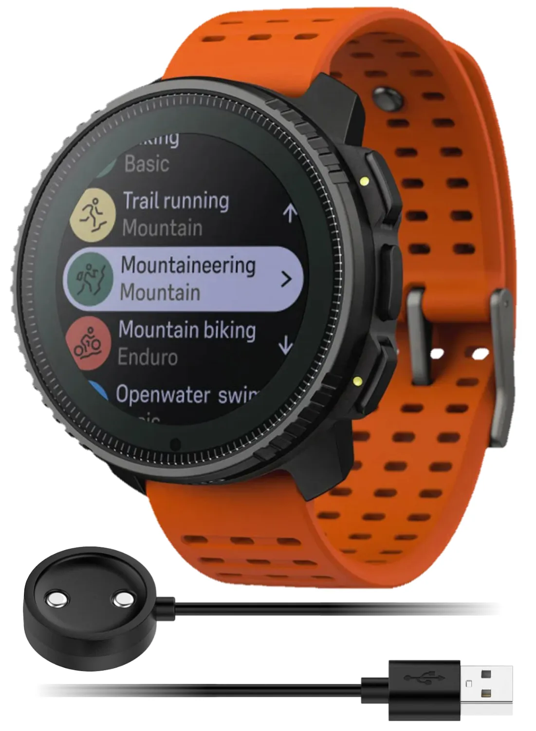 Suunto Vertical Adventure GPS Watch, All Black, Large Screen, Offline Maps with Wearable4U Power Bank SQ Bundle