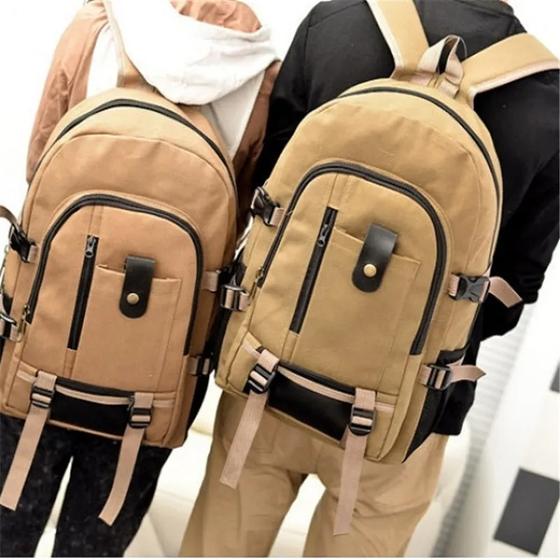 Unisex Multi-Pocket Spacious Interior Canvas Traveling Top-Handled Backpack