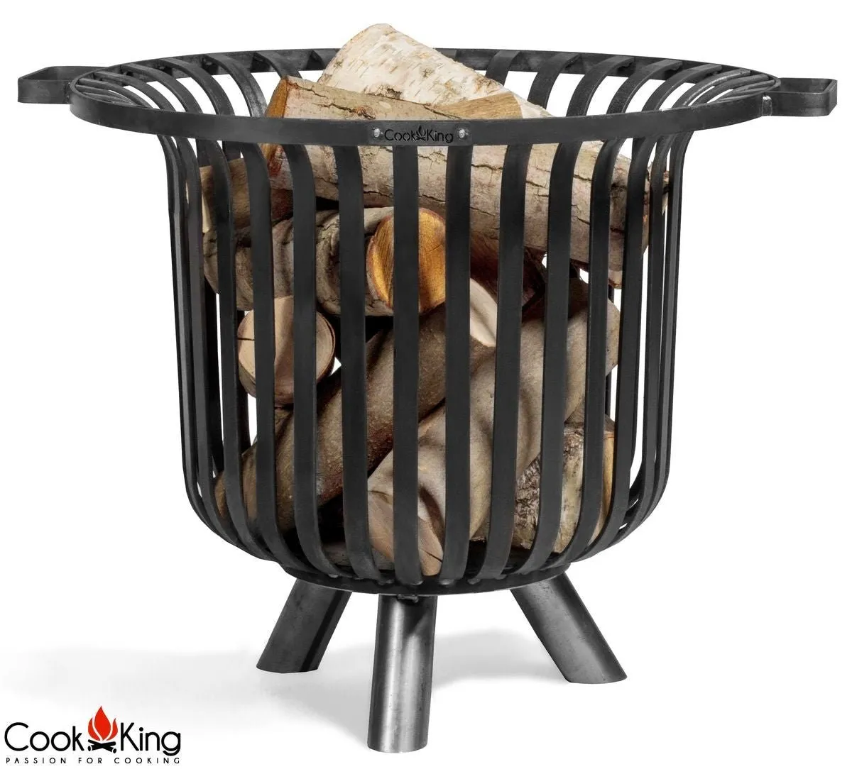 Verona Fire Basket - Cook King Garden and Outdoor Patio Entertaining Portable Metal Round 60cm