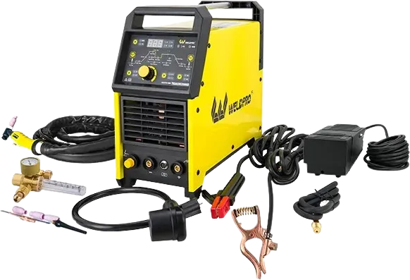 Weldpro TIGACDC200GD Digital TIG/Stick Welder With AC/DC KT26 Torch 200 Amp High Frequency Pulse L12008 New